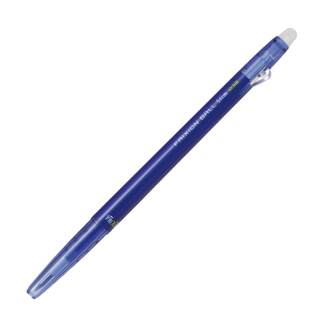 

Pilot FriXion Ball Slim Erasable Ballpoint LFBS180UF10L Pen, 0.38mm, Blue, 10-Piece Set, синий