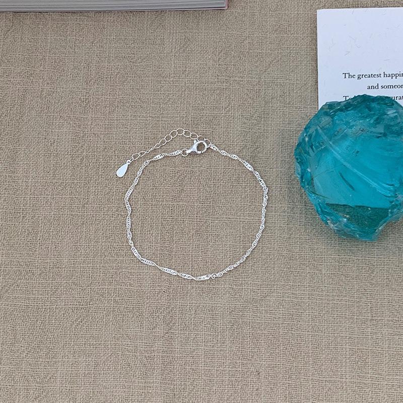 Fresh and Sweet Star-shaped Heart-shaped Blue Silver Bead Bracelet - Simple Pendant Jewelry for A Casual Look.