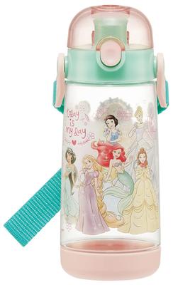Skater Water Bottle 480ml Disney Princess 23 One Push Plastic Girls PDDR5 Children's