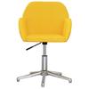 344721 vidaXL Swivel Office Chair Light Yellow Fabric