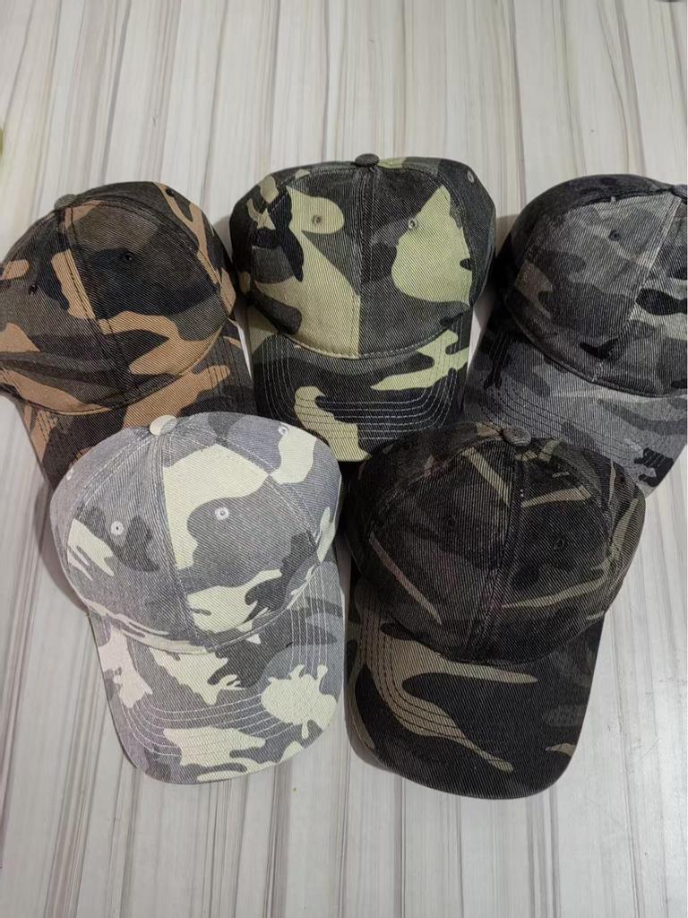 New Unisex Camouflage Letter Embroidered Duckbill Sun Hat