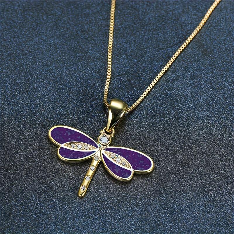New Dragonfly Opal Pendant Necklace for Women