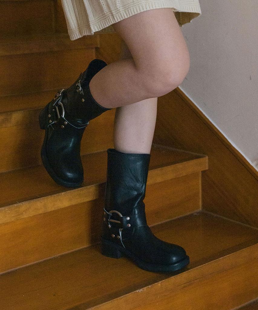Eiffelclassic Morgan Biker Boots_ Black 5Cm