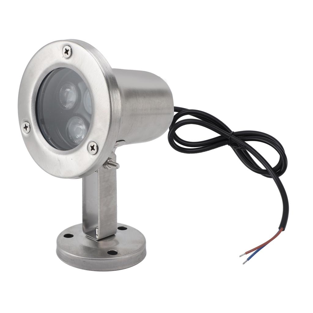 Pond Light 3W LED Stainless Steel IP68 Waterproof Energy Saving Submersible Spotlight For Fountain Underwater Pool