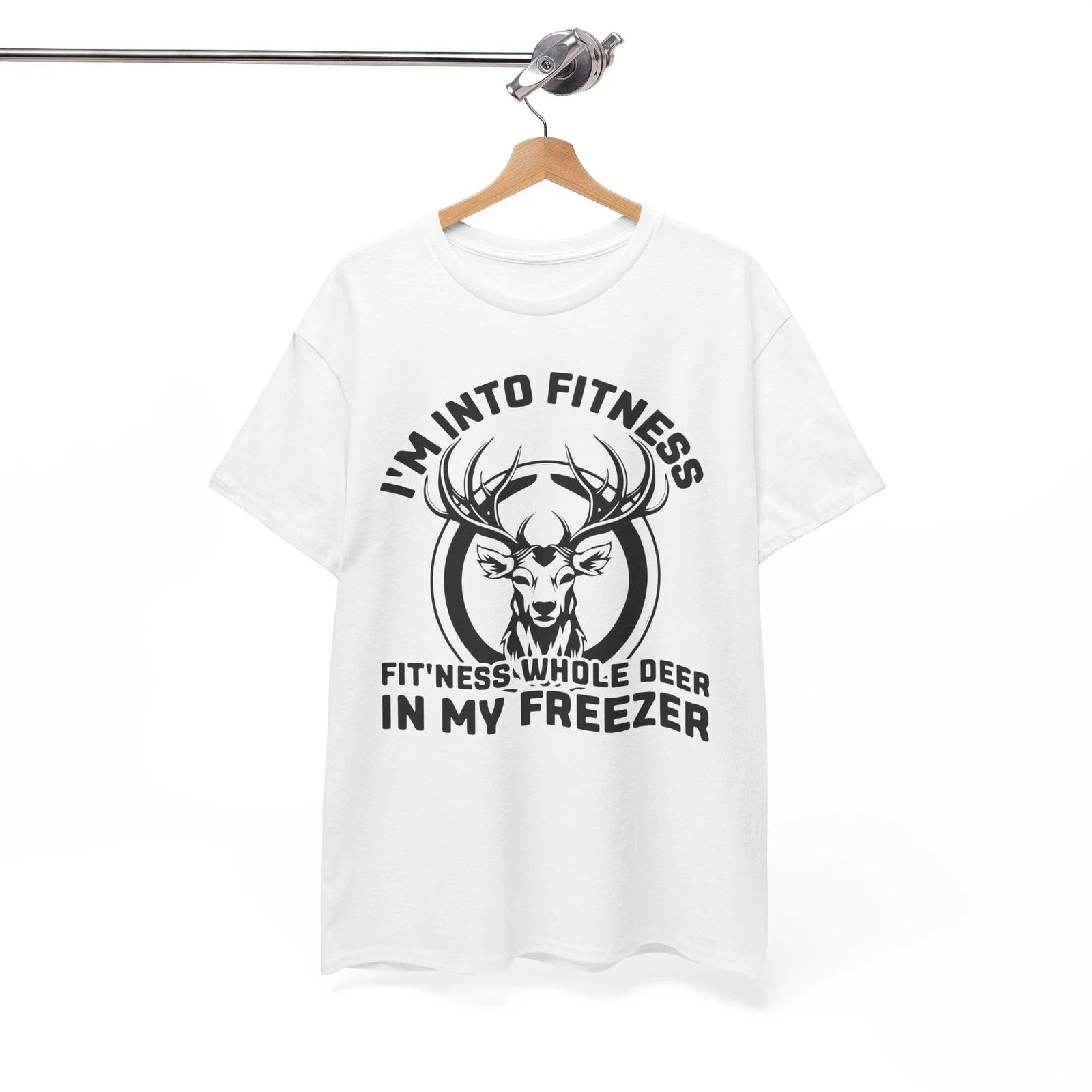I m Into Fitness Funny Deer Shirt | Gym Motivation Tee | Strength Training Shirt 4XL