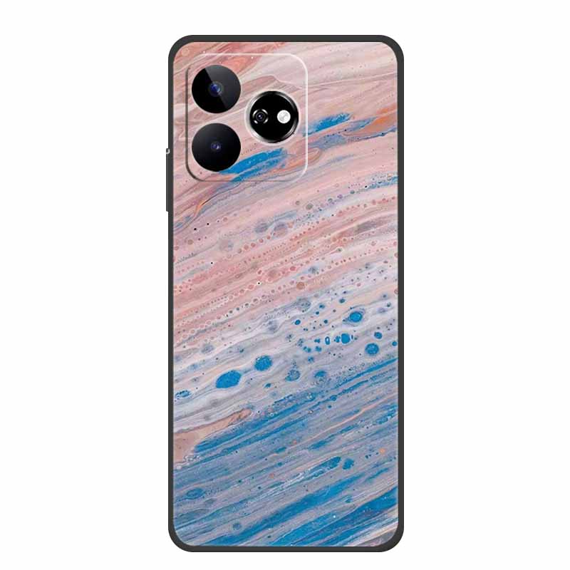 For ZTE Blade V60 Case 6.72" Marble TPU Soft Silicone Back Cover Phone Cases for ZTE Axon 60 4G Protector Cute Mica Painted etui