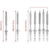 TS100 Soldering Iron Tips 7 Types Portable Mini Soldering Iron Tips Stainless Steel Replacement for TS100 Soldering Iron TS-KU, TS-B2, TS-D24,