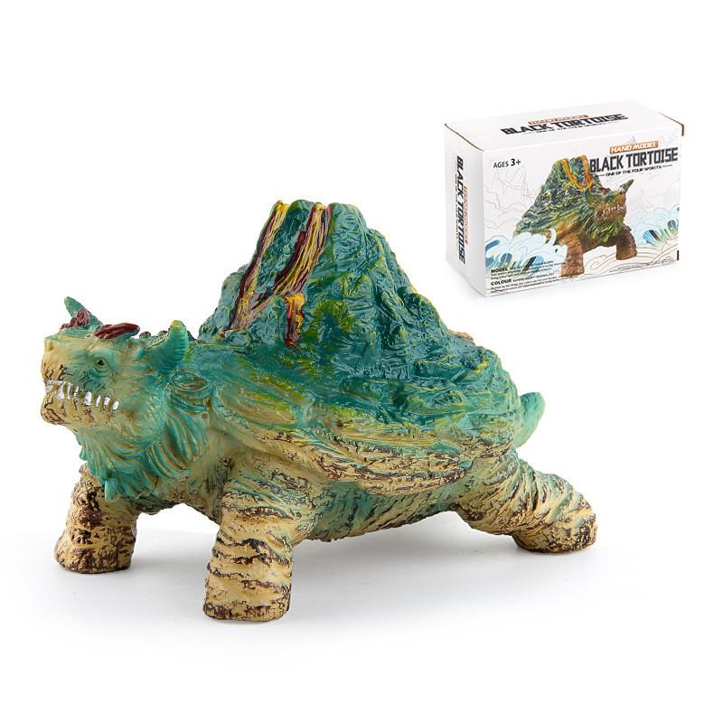 Enchanting Pvc Dragon Phoenix White Tiger Realistic Animal Figurine Toy Collection Green Turtle