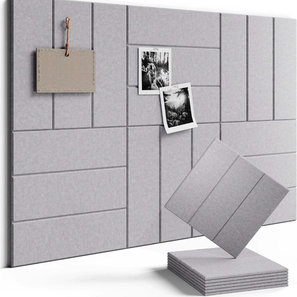 Self Adhesive Felt Acoustic Panels Vertical Stripe Memo Board Pinboard Tiles Dart Pads