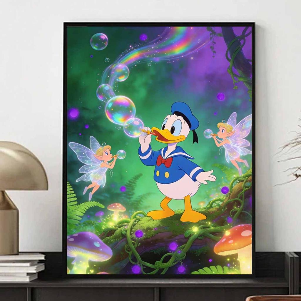 Disney Donald Duck And Fairies Bubbles Mosaic Art Painting Kit Handmade DIY Home Decor
