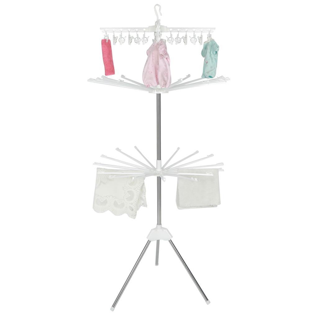 3-stufiger Handtuchhalter Freistehend Edelstahl Faltbar Babykleiderständer Bügel Haushaltswaren