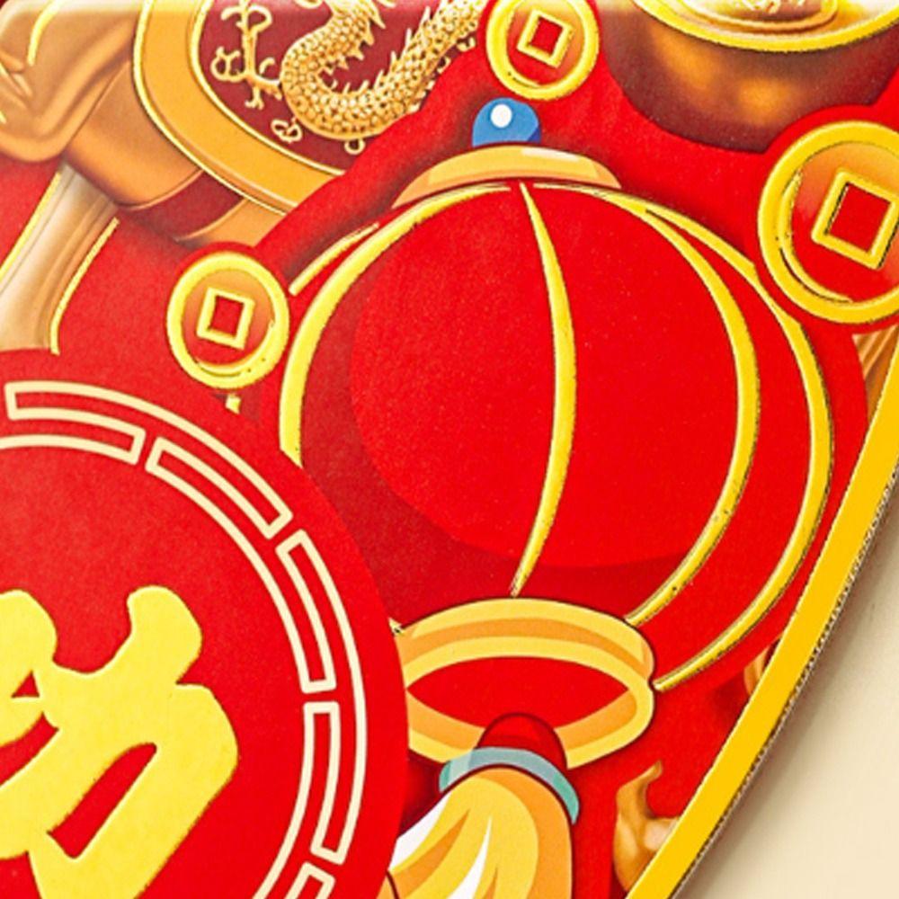 Traditional Spring Festival Wall Decor 2026 Horse Year God of Wealth Door Pendant Party Supplies
