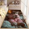 Cozy kitten using smartphone carpet Yoga living room room decor children's crawling mat doormat area rug games mat