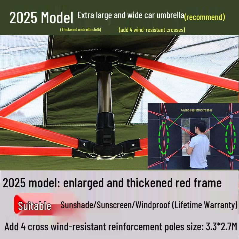 Coach Car Sunshade: Driving School Special Folding Roof Canopy Umbrella