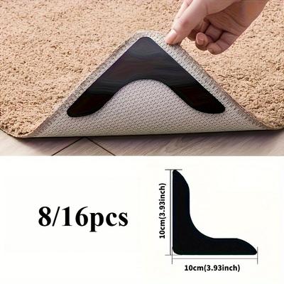 8/20Pcs L-type Non-slip Carpet Sticker Is Suitable for Living Room Dining Room Bathroom Tiles and Wood Floors To Prevent Movement and Sliding
