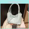 Color Solid Bow Light Soft Crossbody Bag Polyester Lining Casual Day Bags Travel