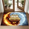 Everton Football Design Crystal Velvet Rug Soft Decorative Mat for Bedroom Entrance