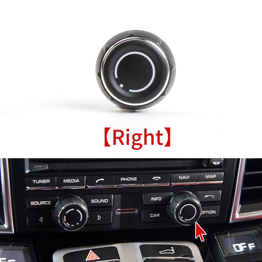 For Porsche Cayenne Panamera Macan Car Center Console Audio Volume Knob Cover CD Control Switch Button For 911 718 918 Boxster