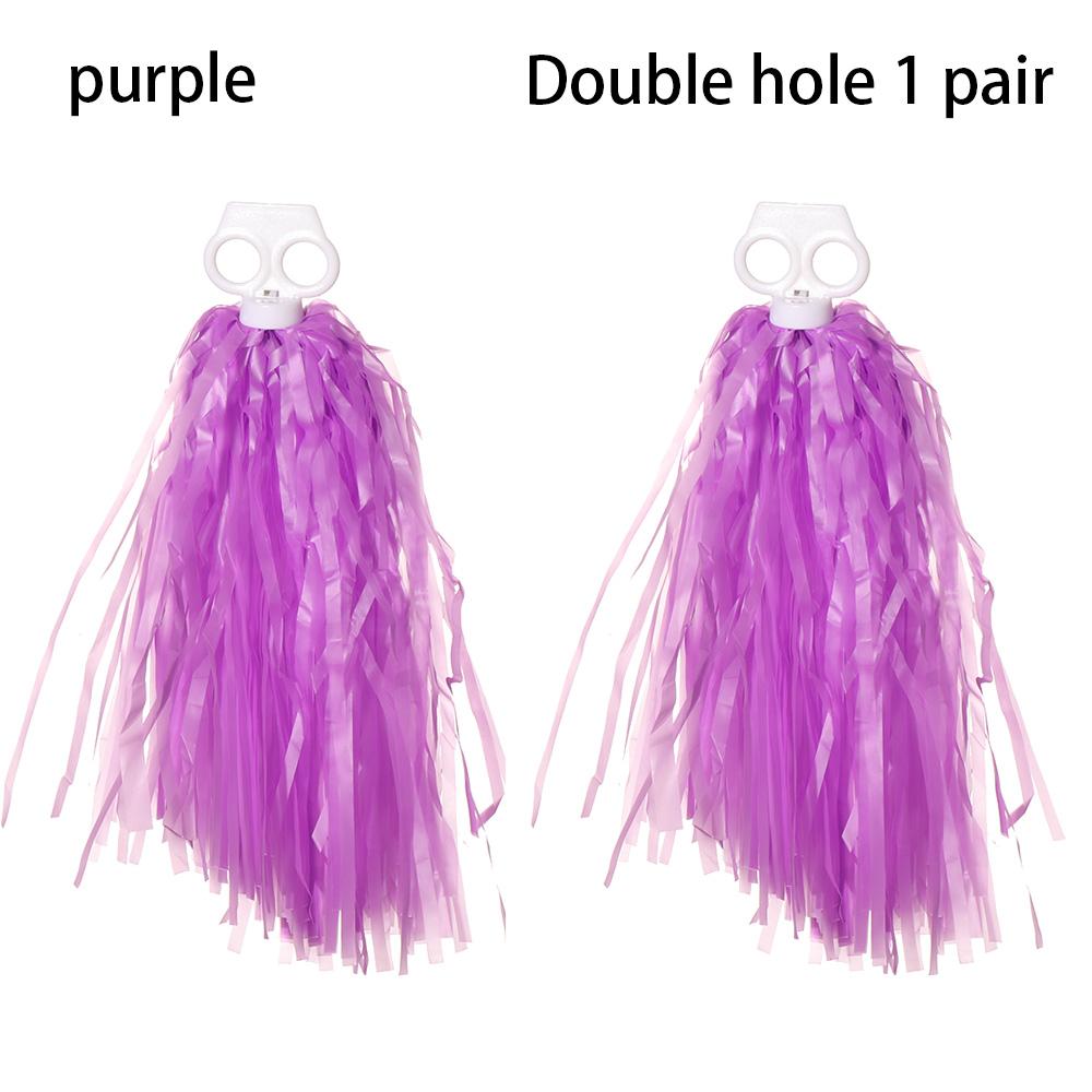 1pair 2 styles Fancy Double hole handle Cheerleader pompoms Cheerleading Cheering Ball Club Sport Supplies Dance Party Decorator