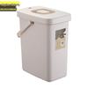 7L Portable Plastic Trash Can with Filter Drainage Lid