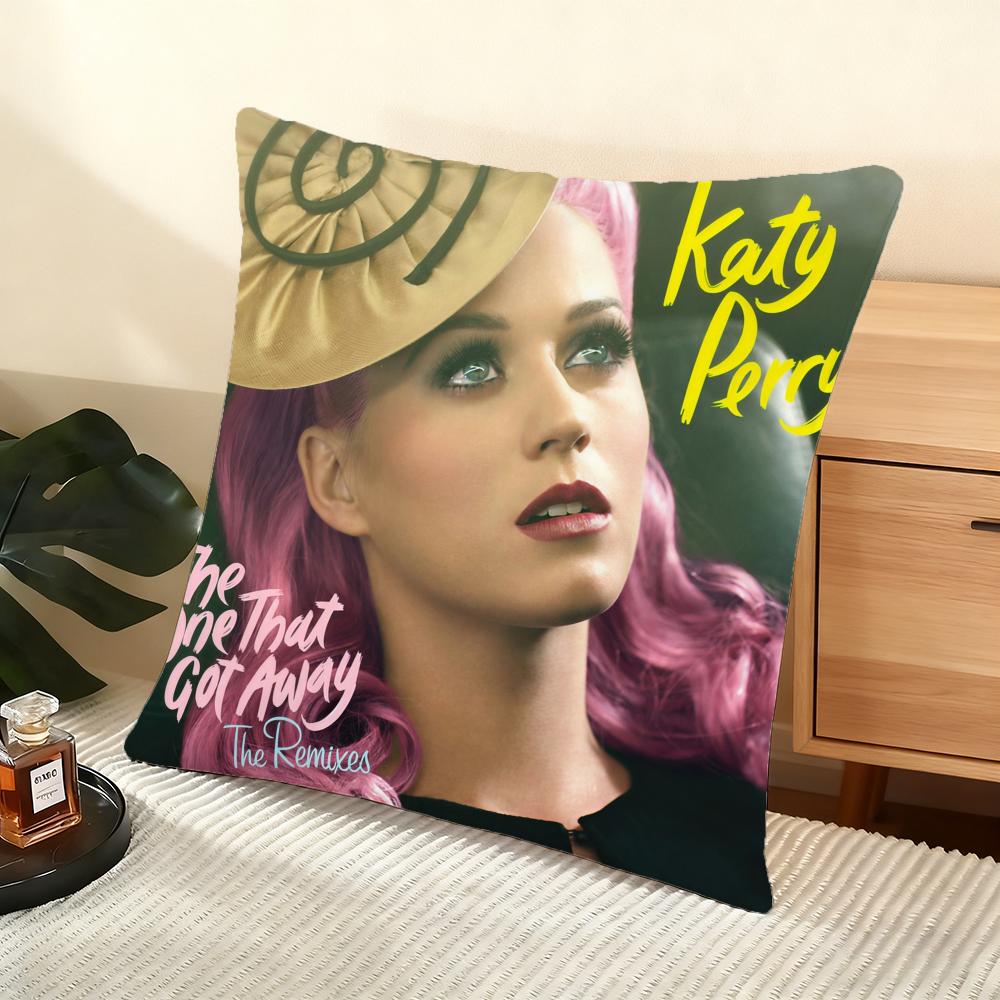 Katy Perry' Album Cushion Cover Silky Short Plush Home Sofa Cushion Cover - Invisible Zipper Home Decoration