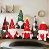 Christmas Festival Faceless Dwarf Doll Ornaments Red Grey And Green Dolls Window Decoration Props