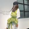 Plush Green Frog Cartoon Backpack For Girls Gift And Daily Use