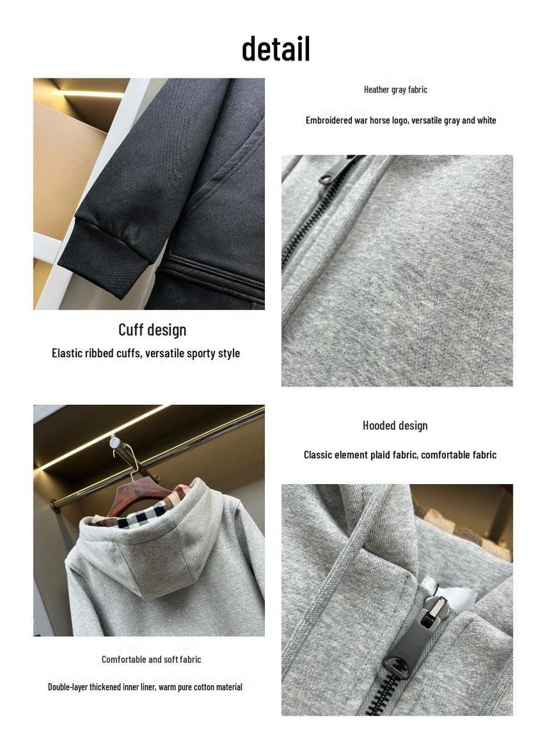 Unisex grenzüberschreitender europäischer/amerikanischer/britischer Stil Kapuzen-Reißverschluss-Strickjacke