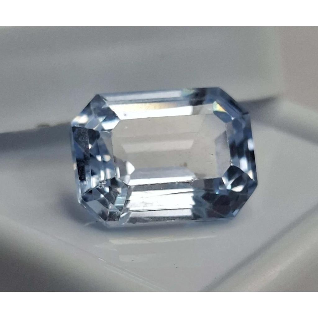 Emerald Cut Natural Aquamarine Sky Blue 7-9 Ct Stunning Certified Gemstone