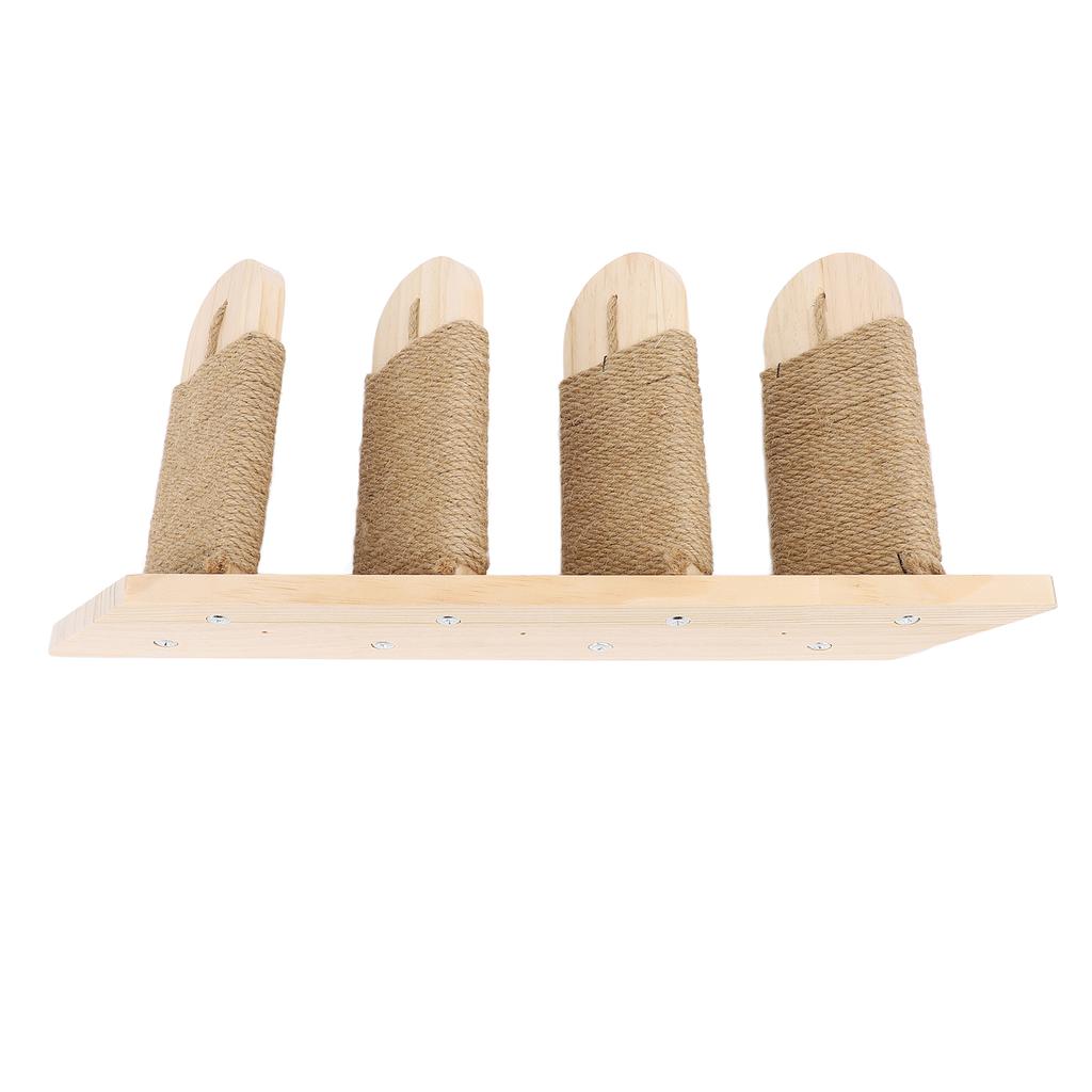 Cat Wall Mounted Climbing Shelves Pine Wood Stable Structure Space Saving Cat Wall Shelves for Home Apartment 4 Steps
