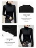 Modal High Neck Slim Fit Long Sleeve Women's Base Layer Top for Autumn/Winter Western Style