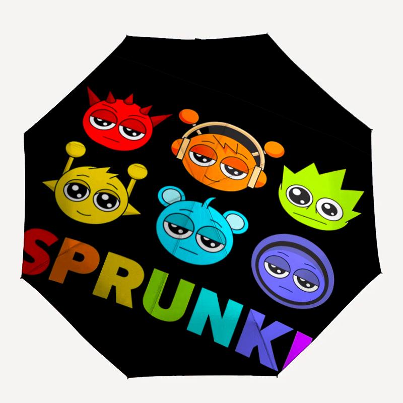 Sprunki Theme Automatic Umbrella, Lightweight & Portable, 8 Rib, Perfect for Outdoor Travel, Birthdays, Christmas, Gifts.
