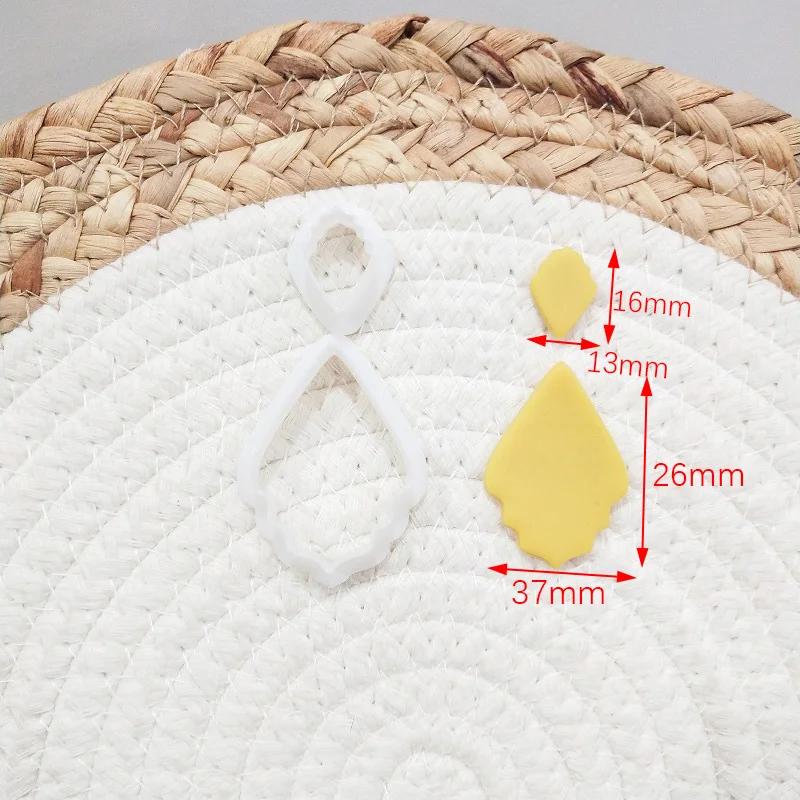 NEW Polymer Clay Cutters Flower Arched Geometry Clay Cutters for Jewelry Making French Earring Cutters for Pottery Clay Tools