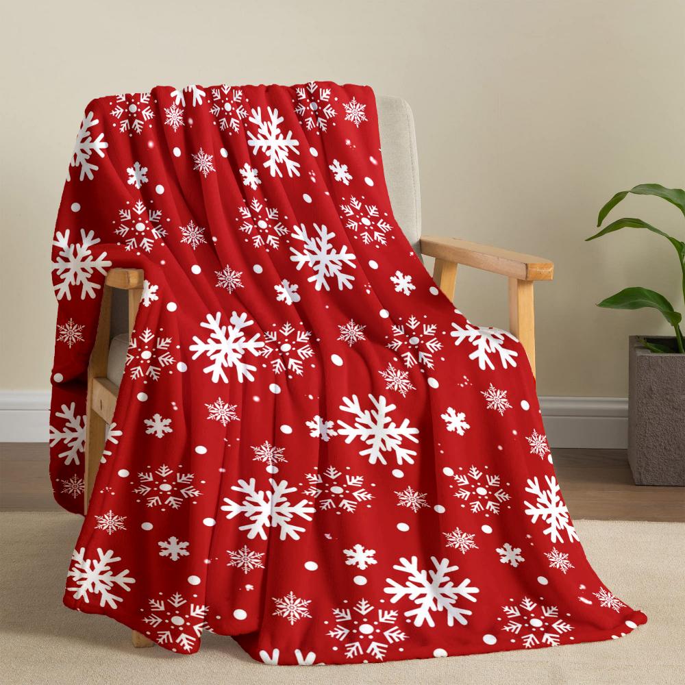 

Christmas-Themed Reindeer Pattern Blanket Cover Winter Warmth Comfortable Nap Blanket Multifunctional Flannel Universal Blankets 30x40in