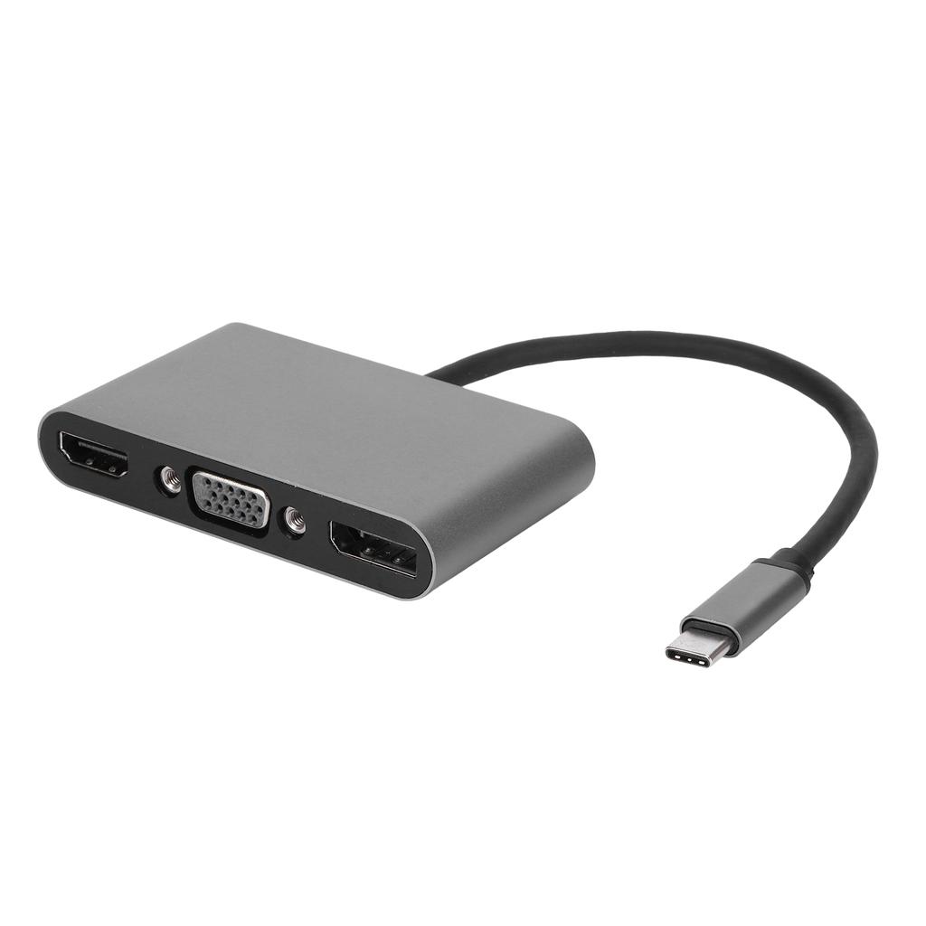 5 In 1 TypeC MultiFunction Docking Station HDMI+DP+VGA+USB+PD Interface HUB Adapter