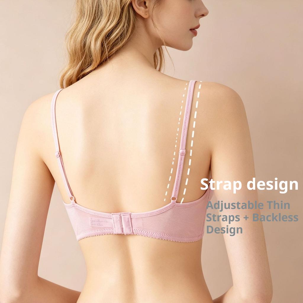 Seamless Silk Bra Women Wireless Bra Summer Thin Mulberry Silk Bra Push‑Up Bralette for Small Bust