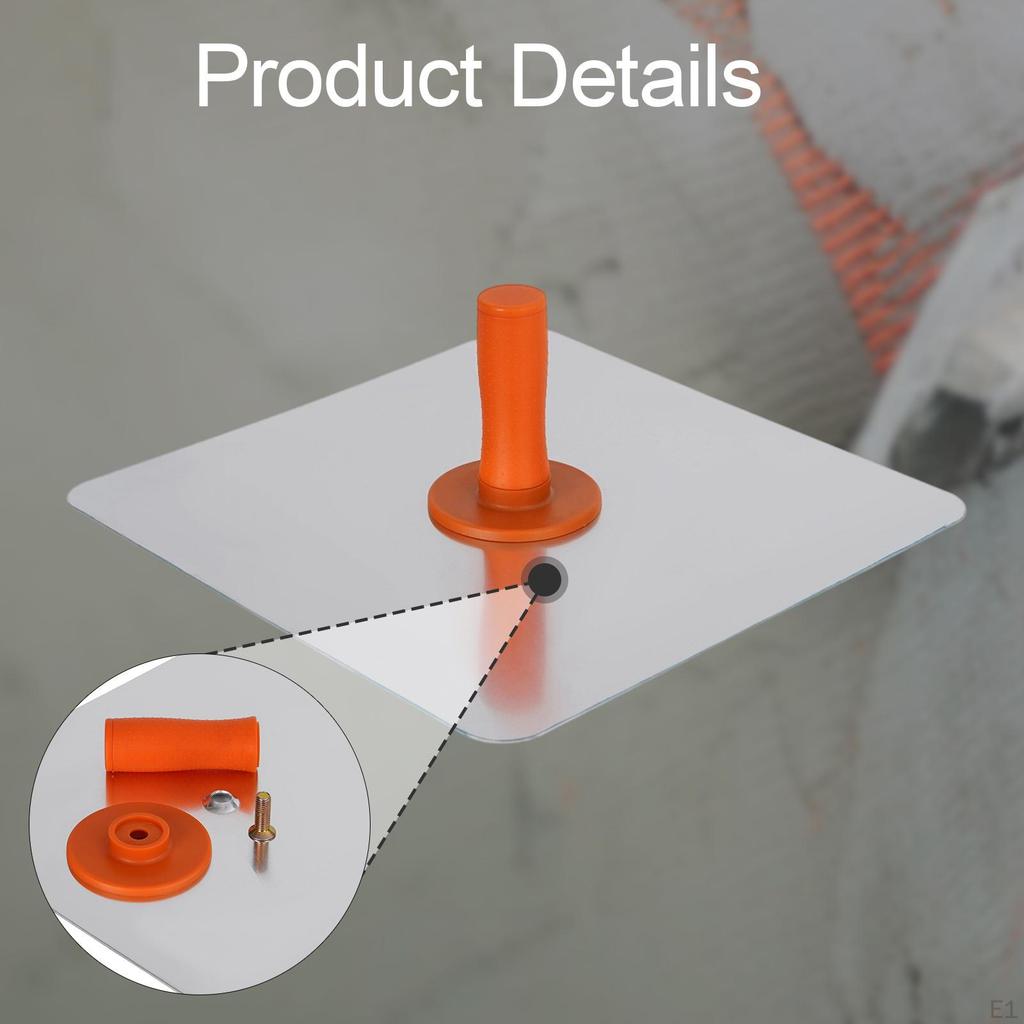 Aluminum Plaster Mortar Board Holder Round Corner Easy To Hold with Comfort Grip Plastering Tool for