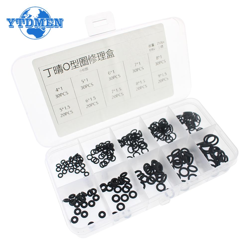 250PCS Nitrile Rubber O Ring Set Elastic Oil Resist Washer Gaskets Seals for Faucet Professional Plumbing Repair