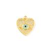 1 Piece Brass & Cubic Zirconia Charms 18K Gold Plated Micro Pave Heart Sun Angel Feather Pendants DIY Necklace Keychains Making