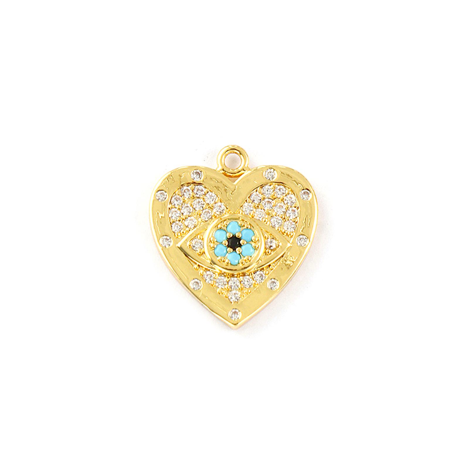 

1 Piece Brass & Cubic Zirconia Charms 18K Gold Plated Micro Pave Heart Sun Angel Feather Pendants DIY Necklace Keychains Making