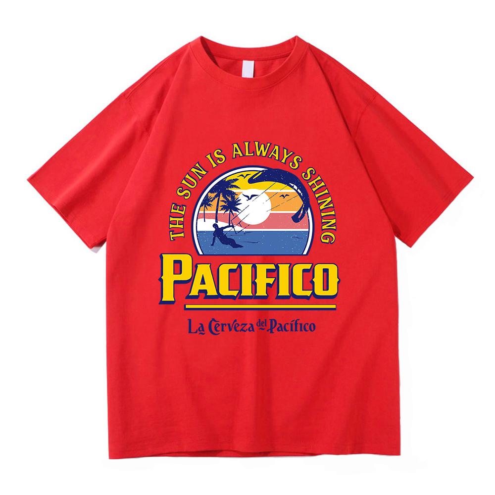 

La Cerveza Del Pacifico Beer T Shirt Men/Women Aesthetic Cerveza Pacífico Clara Tshirt Vintage 80 s 90 s Cotton Tees Shirts Tops S
