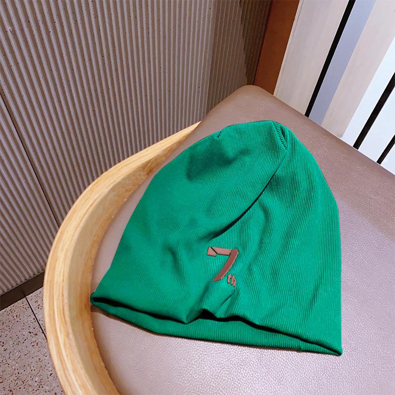 Dui Dui Hats Women's Thin Cold Hats Japanese Style Postpartum Baotou Hat Big Head Circumference Showing Face Small Pullover Hat