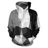 Geometric Men's Hoodies 3D Hoodies Sweatshirt Loose Casual Sportswear Spring Autumn Coat Street Clothing