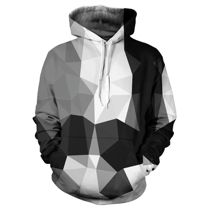 Geometric Men's Hoodies 3D Hoodies Sweatshirt Loose Casual Sportswear Spring Autumn Coat Street Clothing