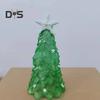 Seaglass Christmas Tree Decoration Blue Green Sea Glass Starfish Shell Ocean-themed Xmas Tree Figurine Holiday Resin Tree Desktop Ornament