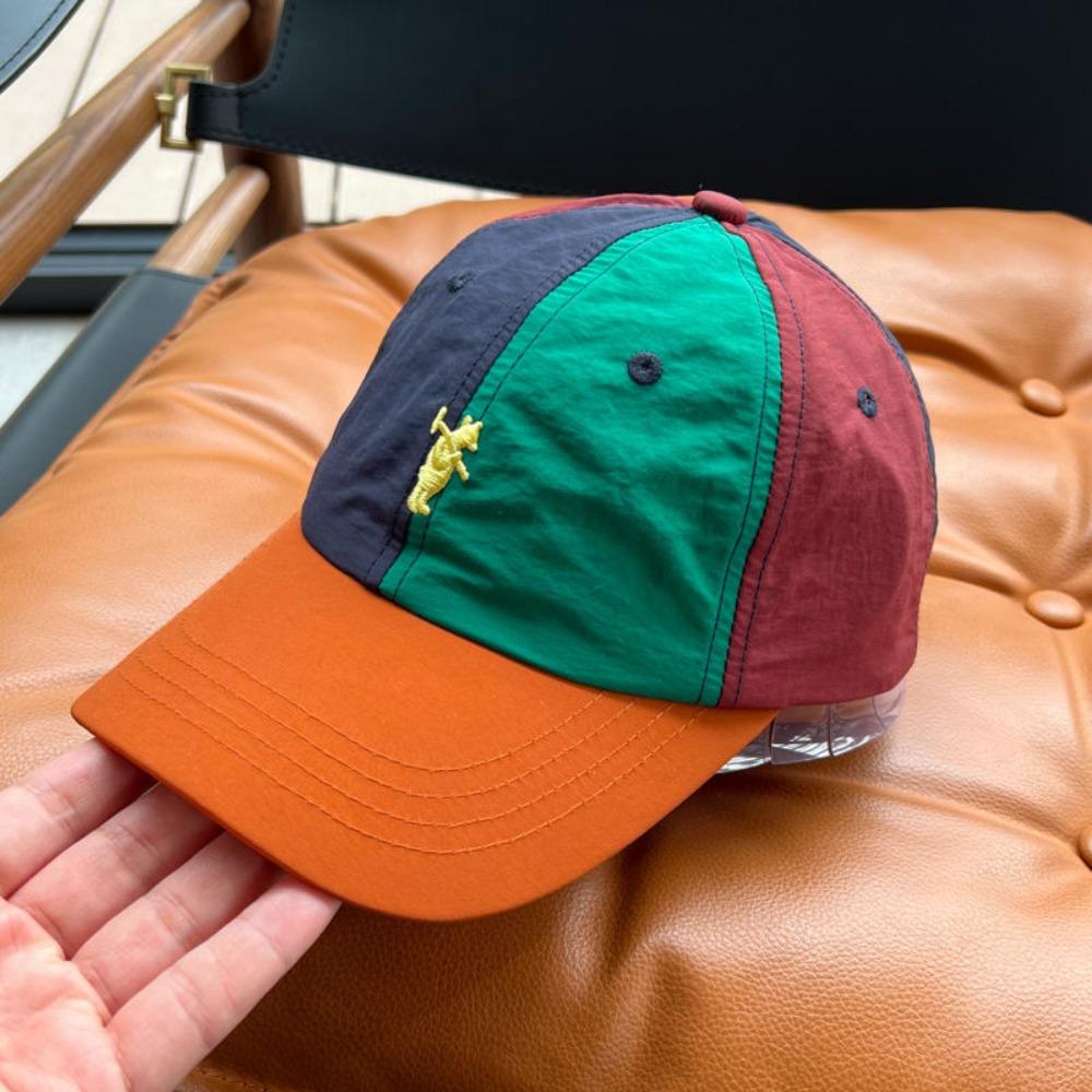 Exquisite Embroidery Sports Baseball Cap Splicing Color Quick-drying Hip Hop Hat Breathable Lightweight Duck Tongue Hat