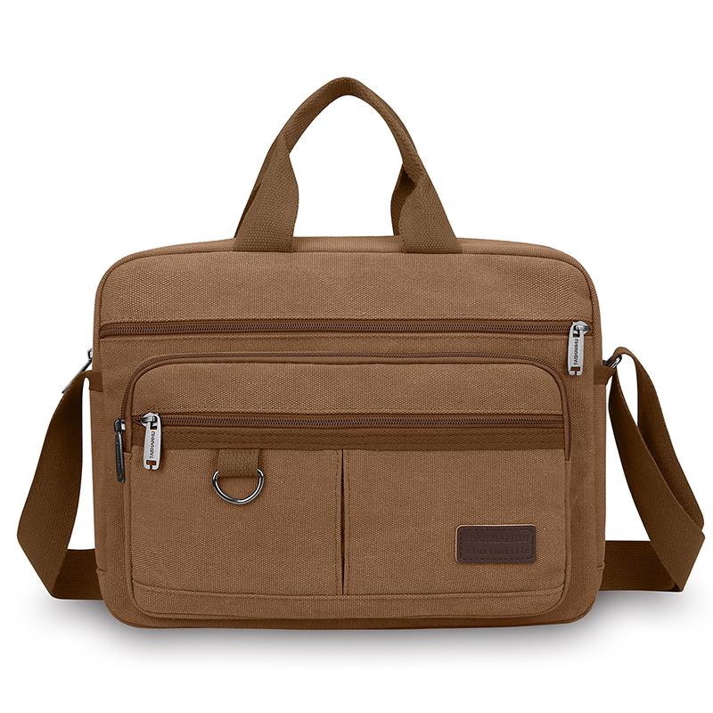 Herren Luxus Canvas Umhängetasche - Hochwertige Crossbody Schulter Tragetasche (Handtasche im Vintage-Stil für Reisen und Freizeit)
