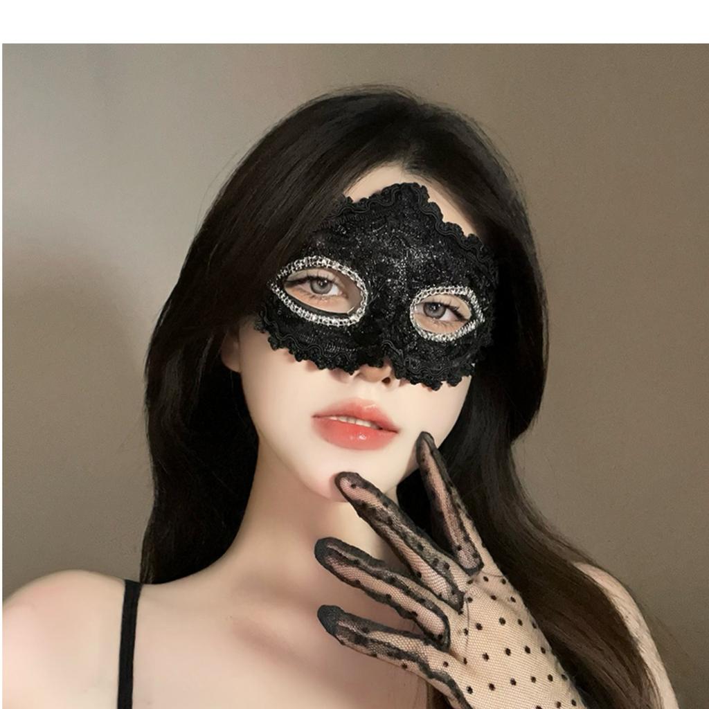 Pink Lover Mask Ball Half Face Mask Festive Party Lace Pattern Mask Adult Children'S Eye Mask