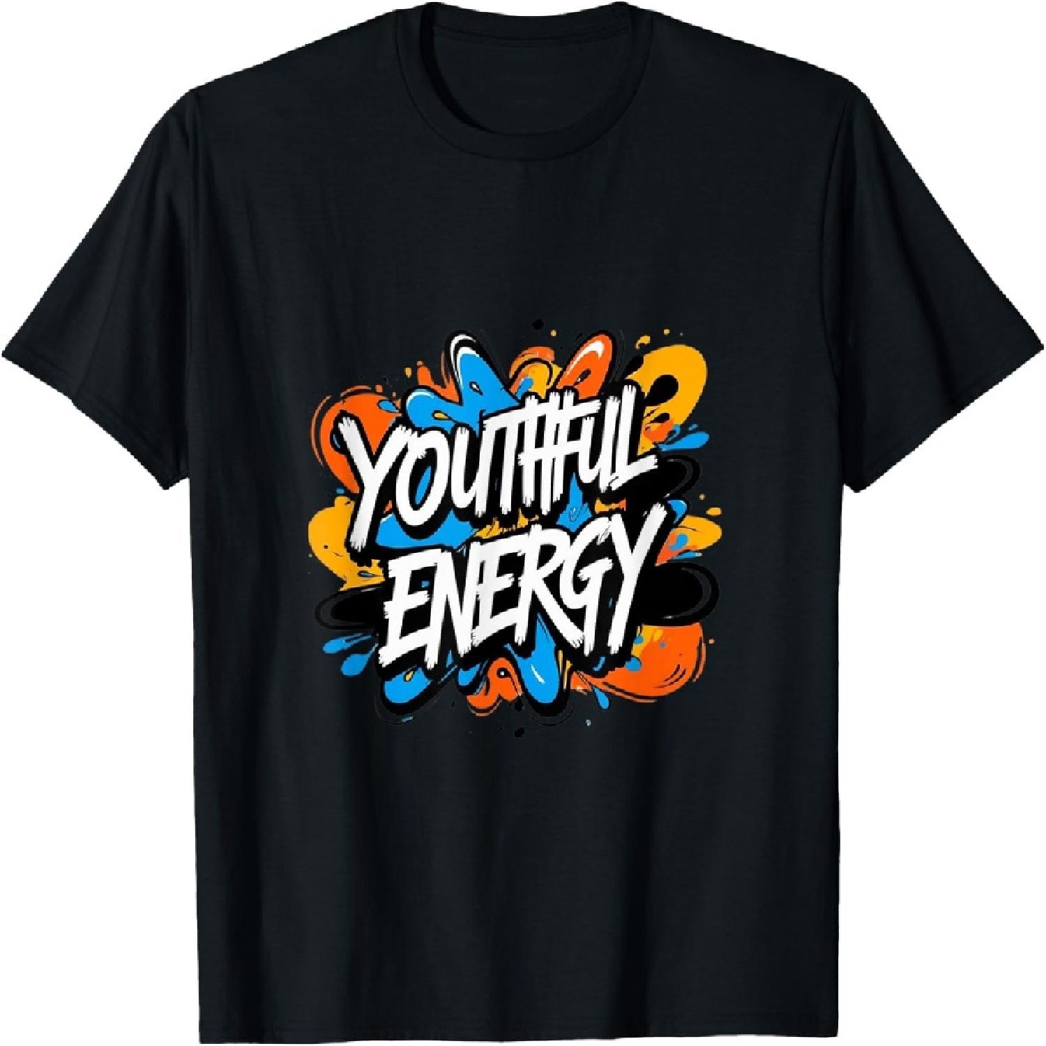 

Urban - Youthful Energy 80s 90s Street Art Graffiti Graphic T-Shirt XXXXXL чорний