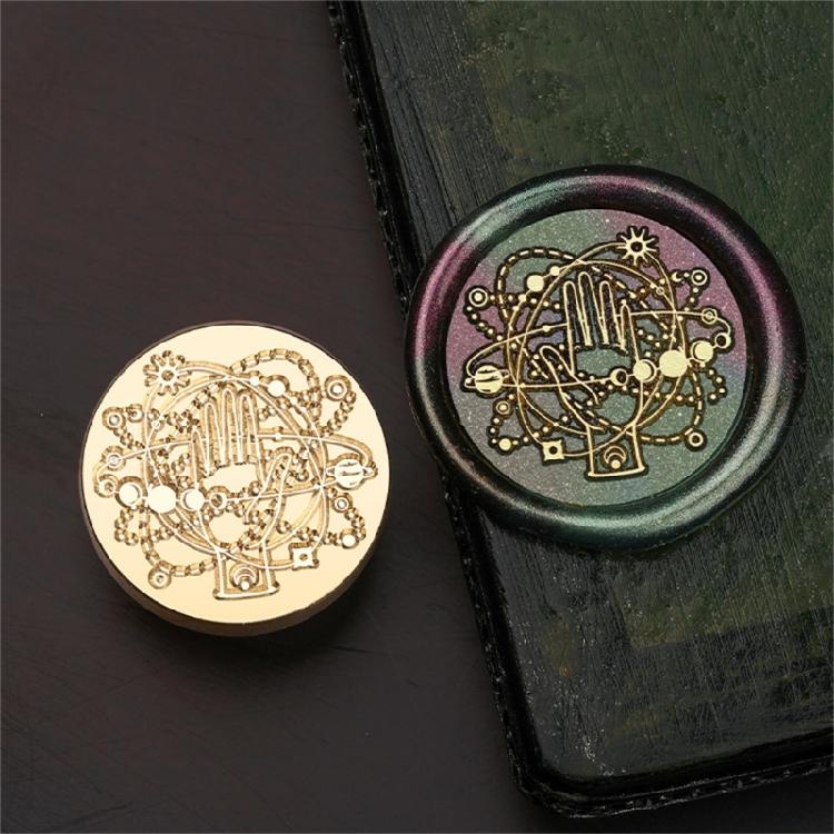 Compasses Wax Seal Stamp for Album Cards Photo Scrapbooking Wedding Decorations Astronomical Series Sealing Waxed Stamp